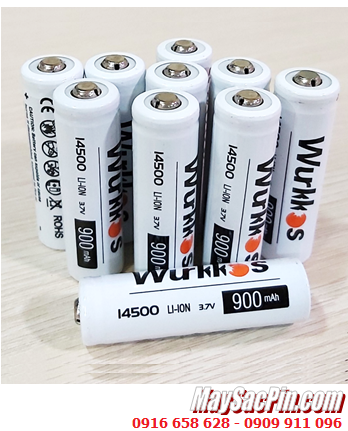 WƯKKOS 14500 lithium 3.7v, Pin sạc Lithium Li-ion 3.7v WƯKKOS 14500 (900mAh) chính hãng